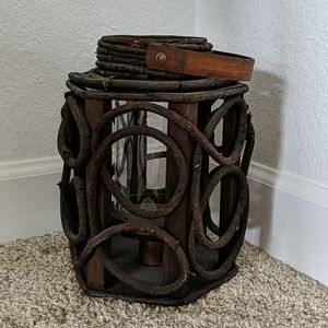 Brown wooden lantern